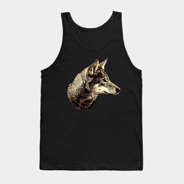 Red Wolf Tank Top by kimberlyjtphotoart